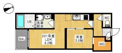 Regalest 奥田本町Ⅱの間取り画像