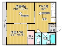 三高ハイツの間取り画像