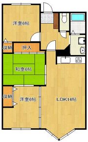 アーティックス到津 1308号室の間取り画像