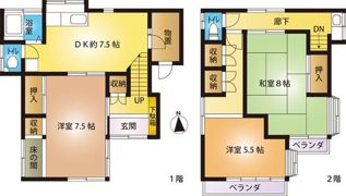 府中市浅間町戸建の間取り画像