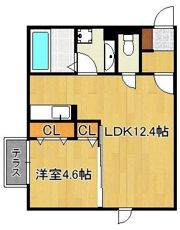 Polonia Matsubara A棟の間取り画像
