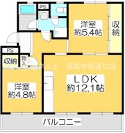 ヴィラナリー屋島6号棟の間取り画像