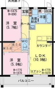 トレジャー ビルドの間取り画像