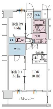 スプランディッド梅田グランノースの間取り画像