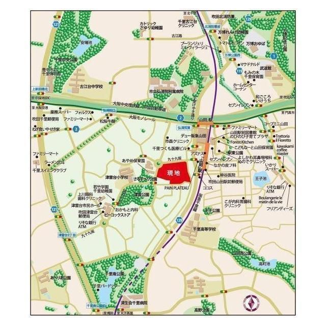 近くに施設あり