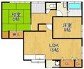 霧ケ丘借家Cの間取り画像