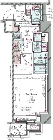 コンシェリア池袋 THE RESIDENCE EASTの間取り画像