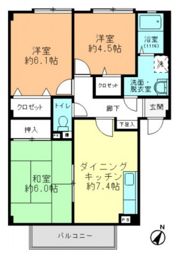フォブール鶴江の間取り画像