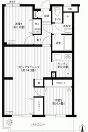リテラス武蔵中原の間取り画像