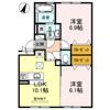 D-roomⅠの間取り画像