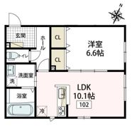 アローラ富岡の間取り画像