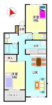 グレーストミタの間取り画像