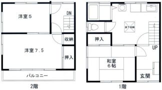 岡田ハイツの間取り画像