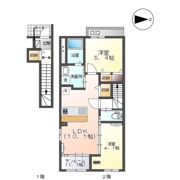 富山市高木新築アパート工事の間取り画像