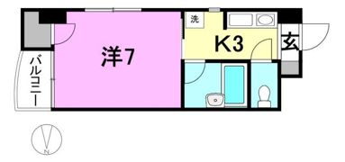 東雲ハイツ（道後一万）の間取り画像