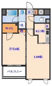 グランビュー晩翠通の間取り画像