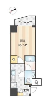 ニューガイアリルーム芝No．28の間取り画像