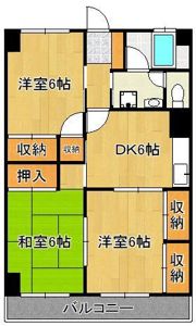 大里東マンションの間取り画像