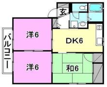 グラッド森田の間取り画像