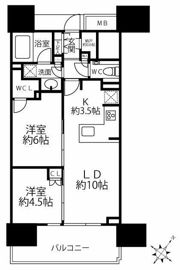 シティタワー駒沢大学ステーションコート タワー棟の間取り画像