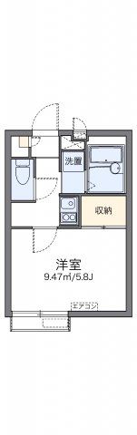 レオパレスクレスト千寿二号舘の間取り画像