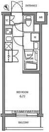 プレミアムキューブ不動前の間取り画像