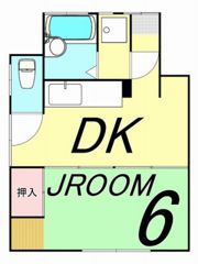 西蟹屋アパートA棟の間取り画像