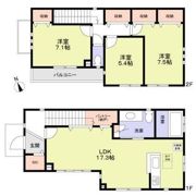 杉並区松庵1丁目戸建の間取り画像