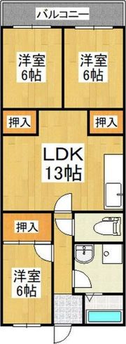 シャトー鹿子の間取り画像
