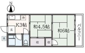 セキネハイツの間取り画像