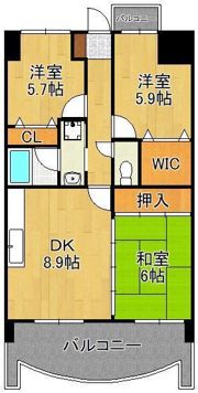 オロマーレ折尾南Iの間取り画像