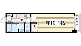 レジディア三宮東の間取り画像