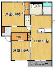 三洋タウン上香月Aの間取り画像