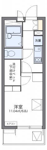 レオパレスプランドール八ヶ崎の間取り画像