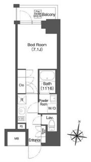 ミリアレジデンス広尾の間取り画像