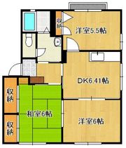 三洋タウン水巻Cの間取り画像