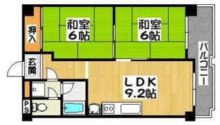 ハイツ北之防の間取り画像