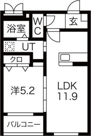 La La La三幸の間取り画像