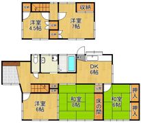 若松区迫田町貸家の間取り画像