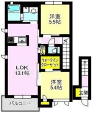 ラフィーネ上中居の間取り画像