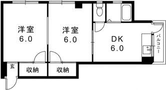 駒ヶ林シーサイドハイツの間取り画像