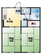 ハイツ竹中の間取り画像