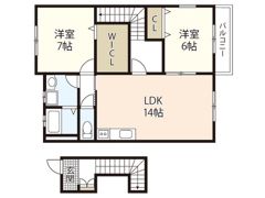 K&M海田東コーポの間取り画像