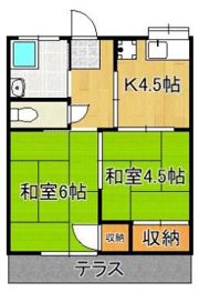 竹中アパートの間取り画像