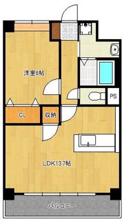 サンビーム三萩野駅前の間取り画像