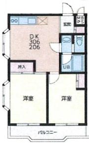 スカイハイツ南行徳の間取り画像