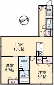 シャーメゾン栗の木の間取り画像