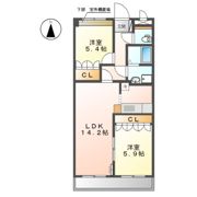 ベルウェイクの間取り画像