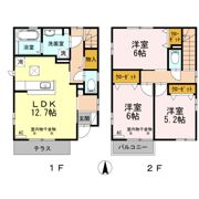 La vie est ange （ﾗ ｳﾞｨｴ ｱﾝｼﾞｭ） E棟?Ⅵの間取り画像