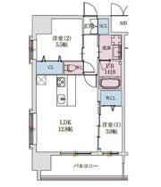 スプランディッドライズ新大阪ノースの間取り画像